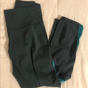Lululemon Aqua color leggings